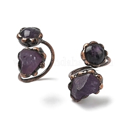 Natürlichen Amethyst Ringe&nbsp;RJEW-B122-04R-06