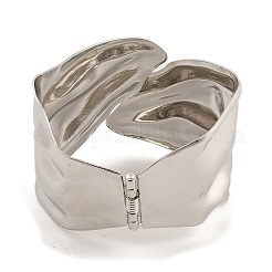 Bracelets à charnière larges en fer martelé vintage anti-ternissement pour femmes&nbsp;BJEW-L629-14P
