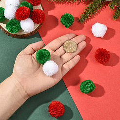 24 boule de pompon en laine douce de 3 couleurs&nbsp;DIY-SC0031-30C