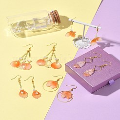 Kit fai da te per realizzare orecchini con pendenti e perline in vetro a tema autunnale&nbsp;DIY-FS0008-91