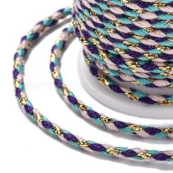 Cordón de polialgodón de 4 cabo con hilo metálico&nbsp;OCOR-Z003-D95
