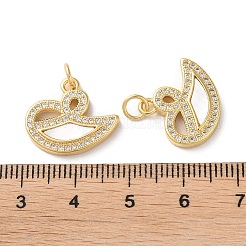 Pendenti in zirconi cubici trasparenti in micro pavè di ottone&nbsp;KK-B083-33E-G