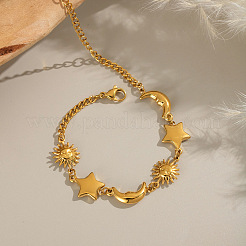 Gliederarmbänder aus 304er Edelstahl mit Stern-&nbsp;PP4213-1