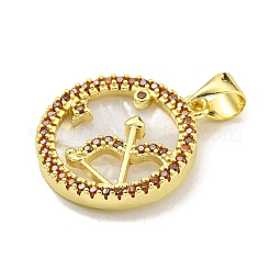 Pendentifs en laiton zircon cubique transparent&nbsp;KK-K354-04G-02