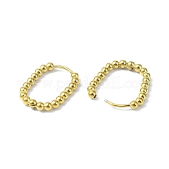 Boucles d'oreilles créoles en acier inoxydable 316 plaqué or 18 carat véritable avec placage ionique (IP)&nbsp;EJEW-L267-005G-04