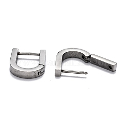 Pendientes de aro huggie de acero inoxidable 304 resistentes al deslustre&nbsp;STAS-H156-12A-P