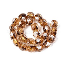 Handgefertigte Gold-und Silberfolie Glasperlen&nbsp;FOIL-Q003-01I
