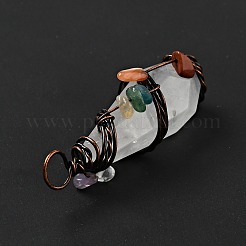 Natürliche Quarzkristall spitze große Anhänger&nbsp;G-G860-03R-07