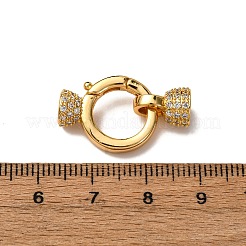 Messing Micro Pave klare Zirkonia Falte über Verschlüsse&nbsp;KK-Z121-30G