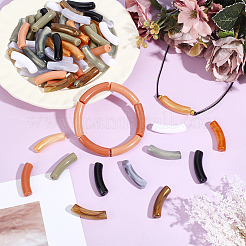88pcs 11 couleurs perles acryliques opaques&nbsp;MACR-PA0001-89