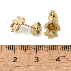 Placcatura ionica (ip) 304 acciaio inossidabile orecchini a perno&nbsp;STAS-I206-62G