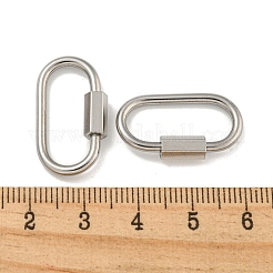 Anlaufgeschützte Karabinerverschluss-Anhänger aus Edelstahl 304 mit Schraubverschluss&nbsp;STAS-C092-05E-P
