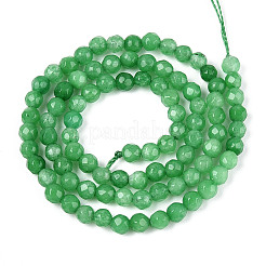 Gefärbt natürlichen weißen Jade Perlen Stränge&nbsp;X-G-T139-4mm-60-17
