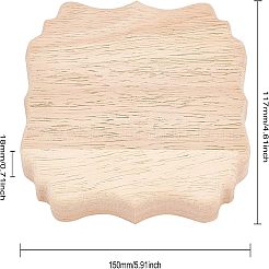 Présentoir de base en bois polygone&nbsp;WOOD-WH0023-35