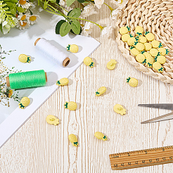 30 bottone con gambo in resina a forma di ananas&nbsp;BUTT-CP0001-19