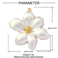 304 Edelstahl-Emaille-Anhänger&nbsp;STAS-OY003-04G