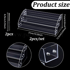 2 Set 3-stufiger transparenter Acryl-Nagellack-Organizer&nbsp;ODIS-NB0001-62