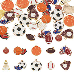 Colgantes de esmalte de aleación 30pcs 10 estilos&nbsp;ENAM-TA0003-48