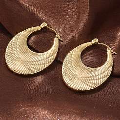 Pendientes de aro de acero inoxidable 304 para mujer&nbsp;EJEW-L296-054G