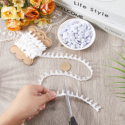 Galons tressés en nylon de 3 mètre avec boucles de boutons élastiques&nbsp;DIY-DR0002-65B