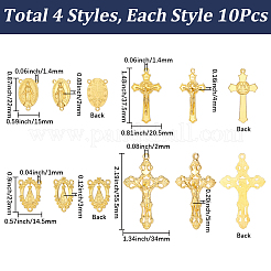 40 Stück 4 Stile DIY Legierung Anhänger und Link Zubehörse Kits&nbsp;FIND-SC0021-28