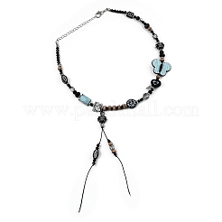 Perline acriliche opache nere&nbsp;X-OACR-G016-35A