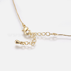 Collane ciondolo in ottone&nbsp;NJEW-I105-12G