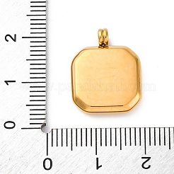 304 Edelstahl Pavé-Anhänger mit natürlichen weißen Muscheln&nbsp;STAS-I331-02G