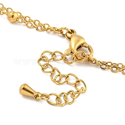 Boho 304 Edelstahl Emaille Fußkettchen&nbsp;AJEW-P125-01C-G
