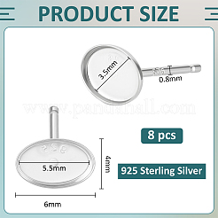 4 Paar 925 Ohrstecker aus Sterlingsilber&nbsp;STER-BC0003-92P