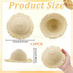Chapeau de paille de poupée&nbsp;DIY-WH0504-827A