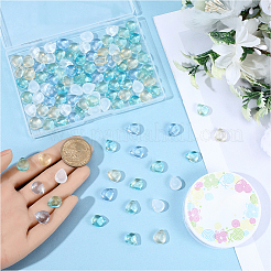 150 Stück 5 Farben transparent gespritzte Glasperlen&nbsp;GLAA-SC0002-95