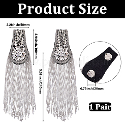 Nappa a catena in ferro a goccia con spalline di strass&nbsp;AJEW-WH20006-326C-P