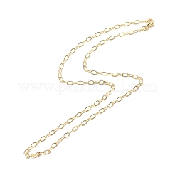 Messingkabelkettenhalskette für Frauen&nbsp;LS-NJEW-P265-32G