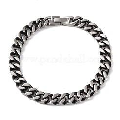 Bracelets à maillons cubains en acier inoxydable 667 pour femmes et hommes&nbsp;BJEW-F529-01AS