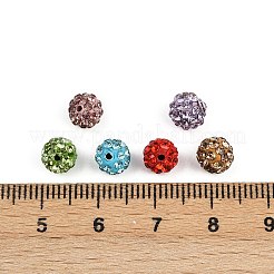 Polymer Ton Strass Perlen&nbsp;RB-H284-6MM-Half-M
