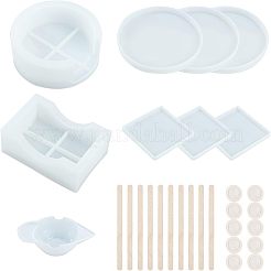 Tassenmatten Silikonformen Sets&nbsp;DIY-FH0002-21