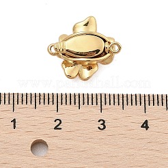 Chiusure a scatola con micro pavé di zirconi chiari in ottone&nbsp;LS-KK-C075-18G