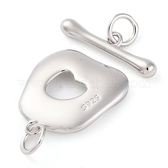 Fermoirs T en 925 argent sterling&nbsp;STER-U005-08P