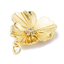 Porte micro ouvrent pendentifs zircone cubique en laiton de placage&nbsp;KK-K367-21G-01