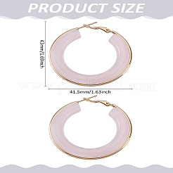 1 paire de boucles d'oreilles créoles élégantes en acier inoxydable&nbsp;EJEW-LP0011-05C