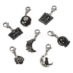 7 Stück 7 Stile DIY Legierung Emaille Anhänger Dekorationen Herstellung Kits&nbsp;FIND-TA0009-04