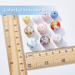 10 perline in silicone ecologico per uso alimentare&nbsp;SIL-HY0001-18