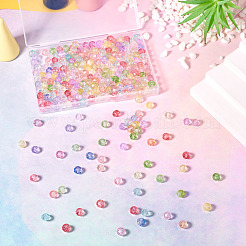 250pcs 10 Farben transparente Glasperlen&nbsp;GLAA-TA0002-86