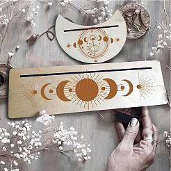 2 support de cartes en bois naturel de style 2 pour tarot&nbsp;DJEW-GF0001-33D