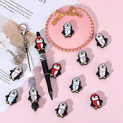 12 Stück 4 Farben Weihnachtsmotiv-Brennperlen aus lebensmittelechtem&nbsp;SIL-SZ0001-15