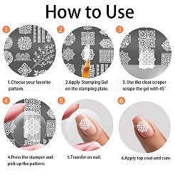 DIY-Nagelkunst-Vorlagen aus Edelstahl&nbsp;MRMJ-WH0092-203