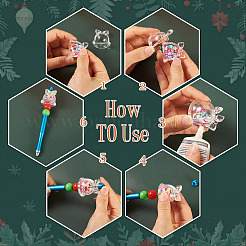 12 stücke 3 arten weihnachten thema transparent acryl perlen&nbsp;TACR-TA0001-76