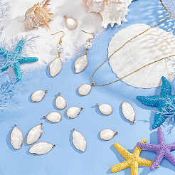 8 pendentif imitation coquillage en résine&nbsp;KK-BC0012-02