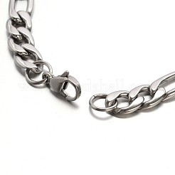 Anlaufgeschützte Mutter-Sohn-Figaro-Kettenarmbänder aus 304er Edelstahl für Jungen&nbsp;BJEW-E233-04P